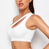 One Shoulder Shockproof Yoga Running Push Up Fitness Bra Mssza