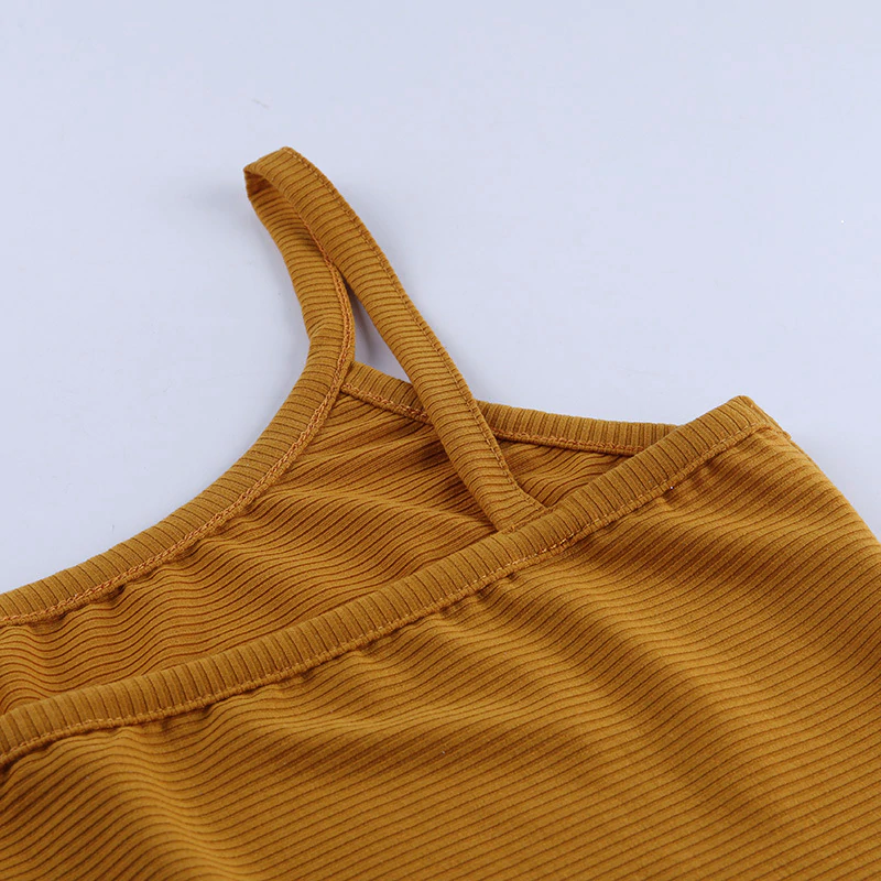 One Shoulder Straps Tank Top Mssza