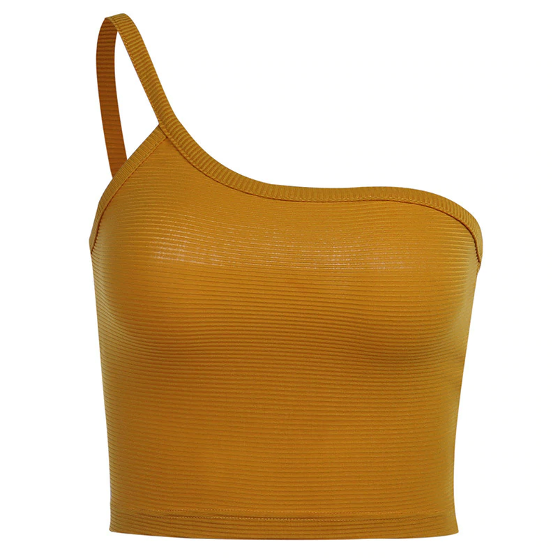 One Shoulder Straps Tank Top Mssza