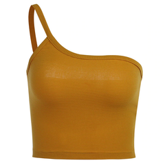 One Shoulder Straps Tank Top Mssza
