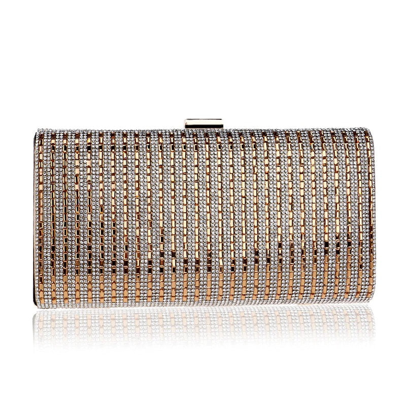 One Side Rhinestones Evening Party Clutch Mssza