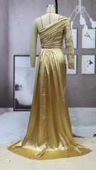 One-shoulder Sequin splicing Cocktail Dresses Mssaz Desses