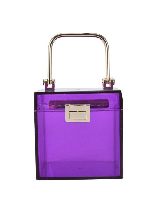 Online Solid Transparent Trendy Handbag Mssza
