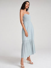 Open Back Pocket Solid Wide Leg Jumpsuit Mssza