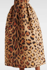 Animal-print Bustier Midi Dress Mssaz Desses