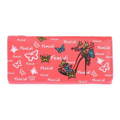 PU Leather Bird Print Casual Card Holder Clutch Wallet Mssza