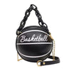 Basketball Letter Print PU Leather Chain Teenagers Crossbody Bags Mssza