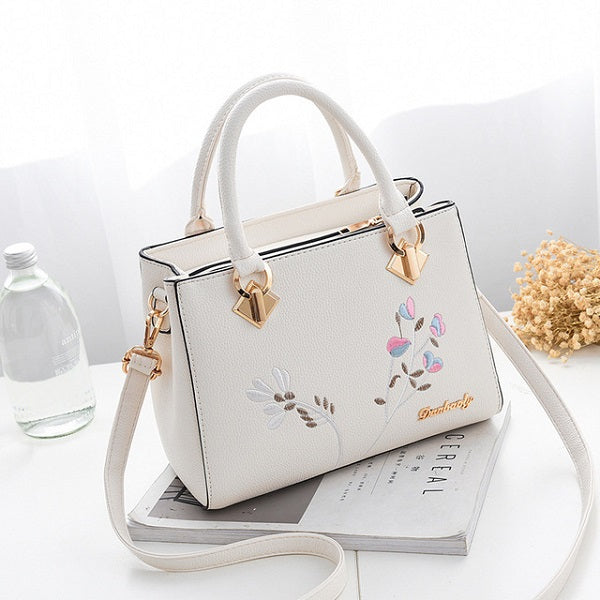 PU Leather Casual Top-Handle Shoulder Bag Mssza