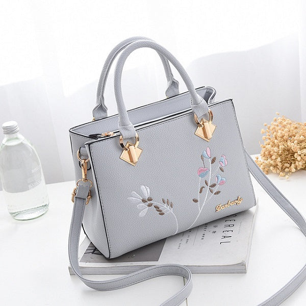 PU Leather Casual Top-Handle Shoulder Bag Mssza