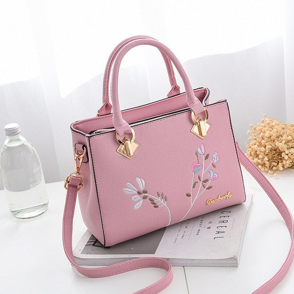 PU Leather Casual Top-Handle Shoulder Bag Mssza