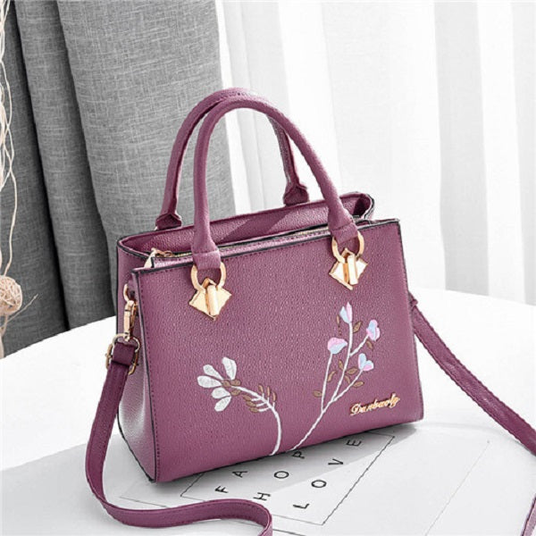 PU Leather Casual Top-Handle Shoulder Bag Mssza