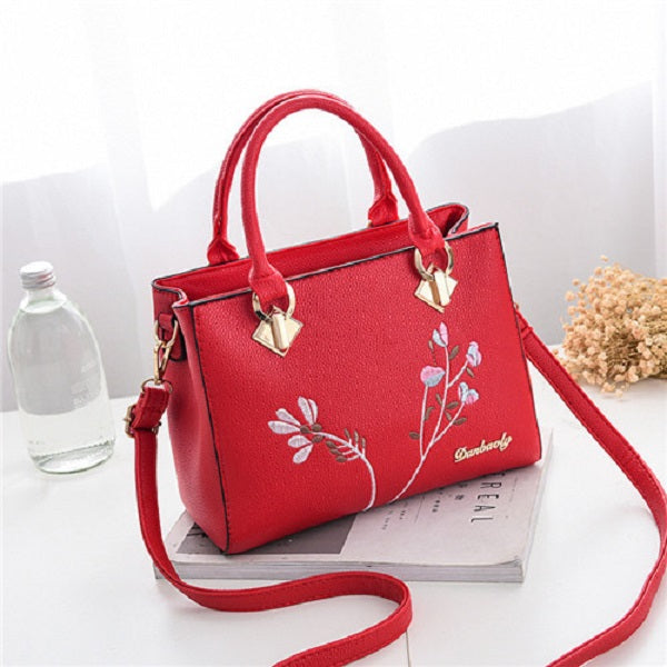 PU Leather Casual Top-Handle Shoulder Bag Mssza