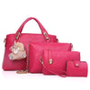 PU Leather Luxury Designer Handbag Messenger Bag Shoulder Bag Wallet 4pcs Set Bag Mssza