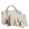 PU Leather Luxury Designer Handbag Messenger Bag Shoulder Bag Wallet 4pcs Set Bag Mssza