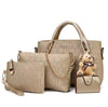 PU Leather Luxury Designer Handbag Messenger Bag Shoulder Bag Wallet 4pcs Set Bag Mssza