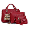 PU Leather Luxury Designer Handbag Messenger Bag Shoulder Bag Wallet 4pcs Set Bag Mssza
