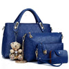 PU Leather Luxury Designer Handbag Messenger Bag Shoulder Bag Wallet 4pcs Set Bag Mssza