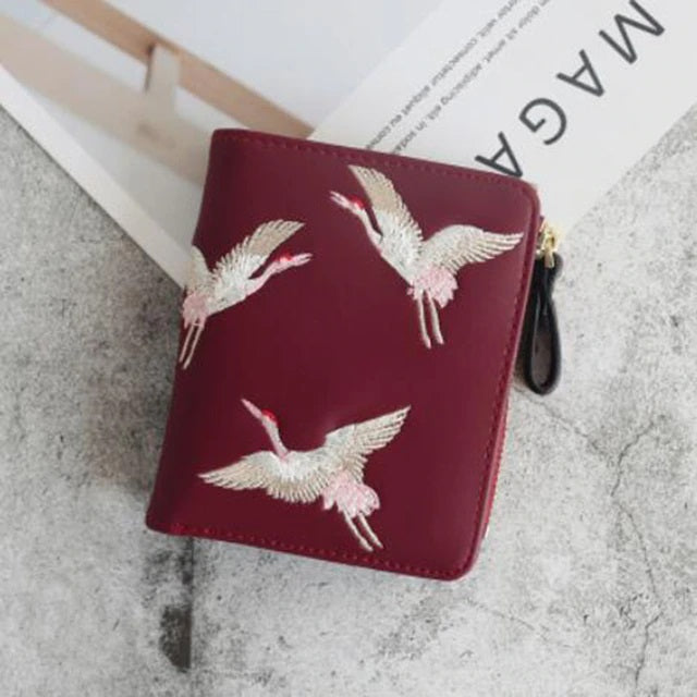 PU Leather Printed Zipper Mini Wallet Mssza