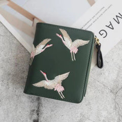 PU Leather Printed Zipper Mini Wallet Mssza