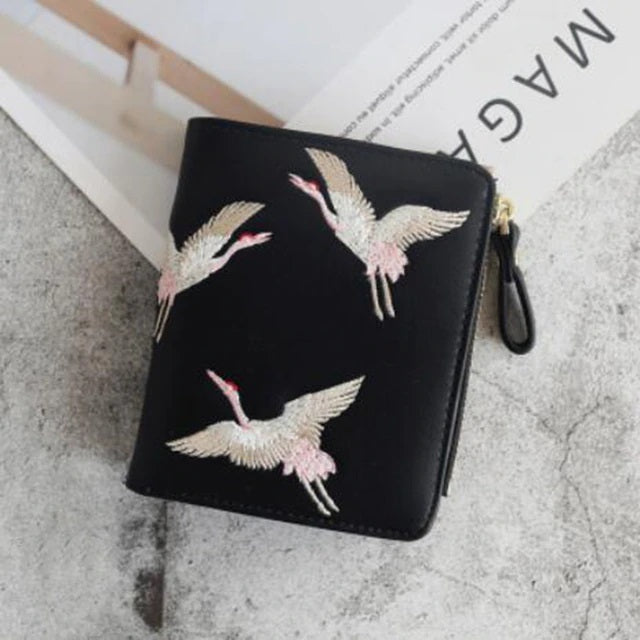 PU Leather Printed Zipper Mini Wallet Mssza