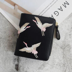 PU Leather Printed Zipper Mini Wallet Mssza