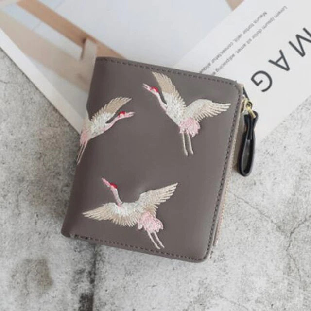 PU Leather Printed Zipper Mini Wallet Mssza