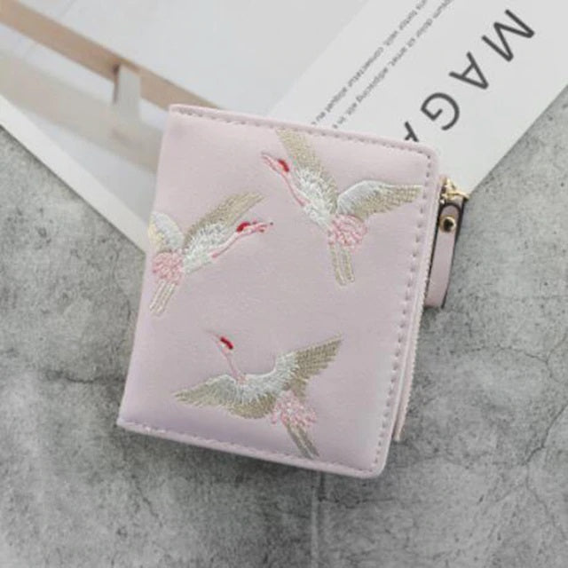 PU Leather Printed Zipper Mini Wallet Mssza