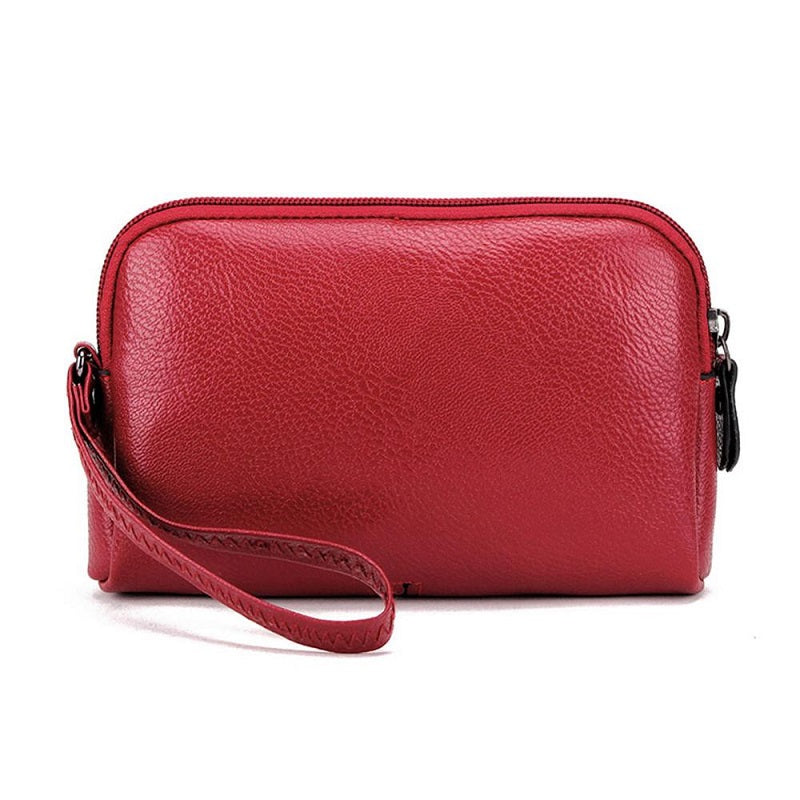PU Leather Solid Color Long Wallet Clutch Bag Mssza