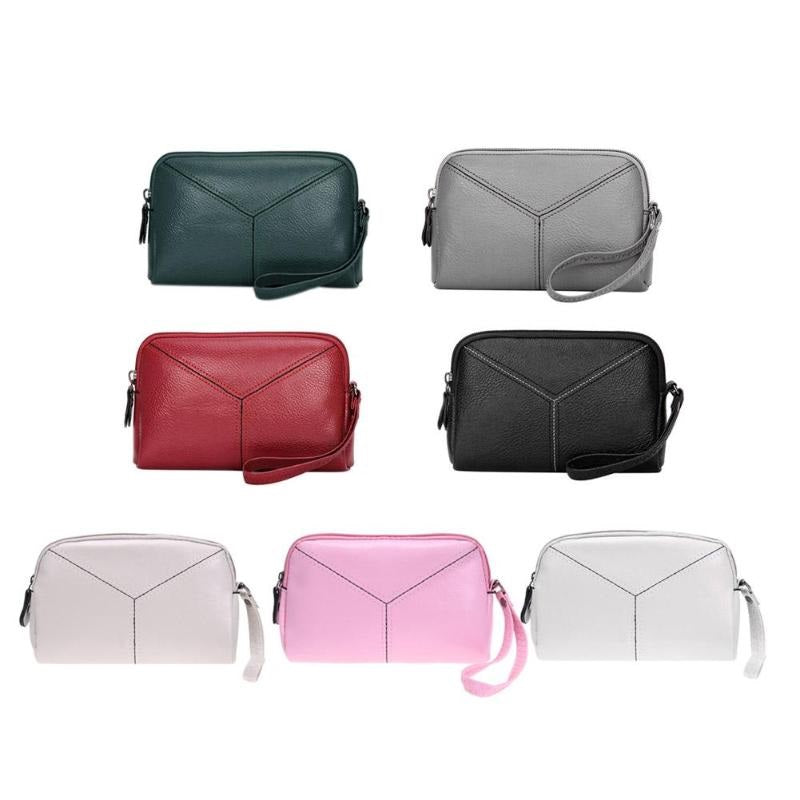 PU Leather Solid Color Long Wallet Clutch Bag Mssza