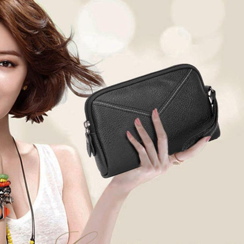 PU Leather Solid Color Long Wallet Clutch Bag Mssza