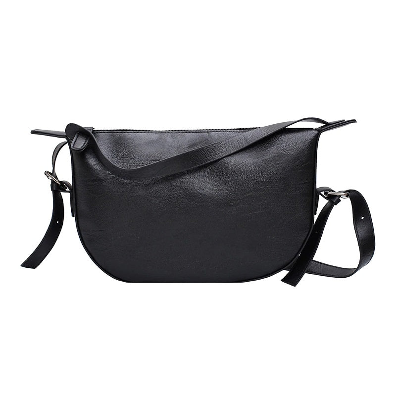 PU Leather Solid Soft Shoulder Bag Mssza