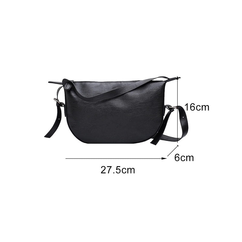 PU Leather Solid Soft Shoulder Bag Mssza