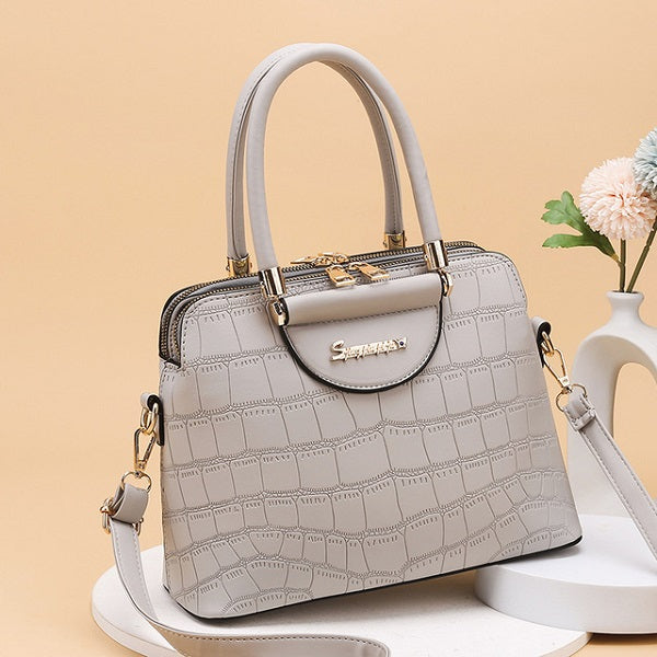 PU Leather Totes Top-handle Shoulder Bag Mssza