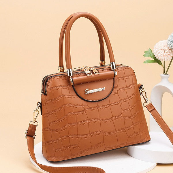 PU Leather Totes Top-handle Shoulder Bag Mssza