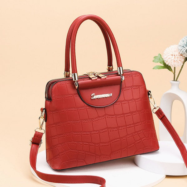 PU Leather Totes Top-handle Shoulder Bag Mssza