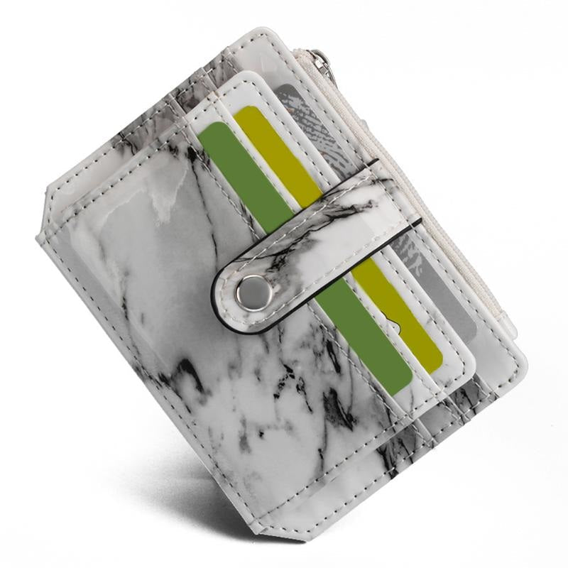 PU Leather Zipper Soft Square Small Clutch Wallet Mssza