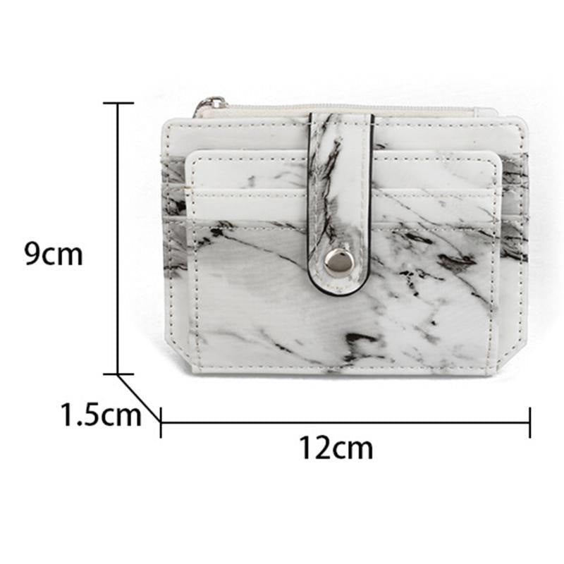 PU Leather Zipper Soft Square Small Clutch Wallet Mssza
