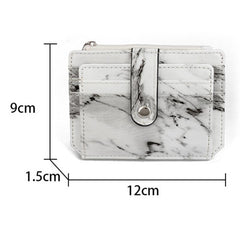 PU Leather Zipper Soft Square Small Clutch Wallet Mssza