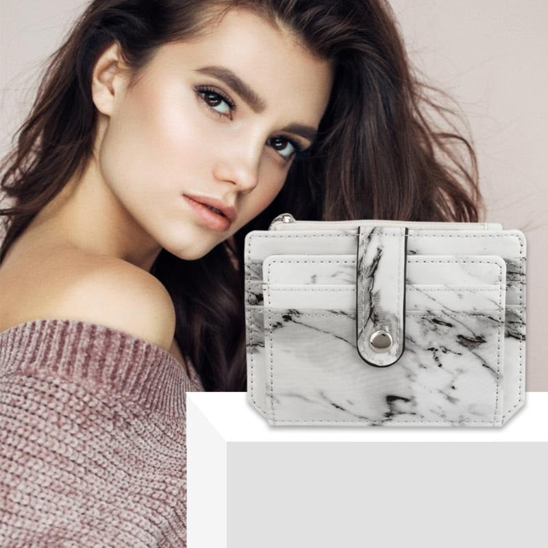 PU Leather Zipper Soft Square Small Clutch Wallet Mssza