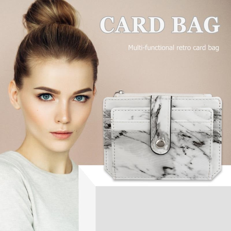 PU Leather Zipper Soft Square Small Clutch Wallet Mssza