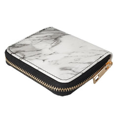 PU Leather Zipper Soft Square Small Purse Mssza