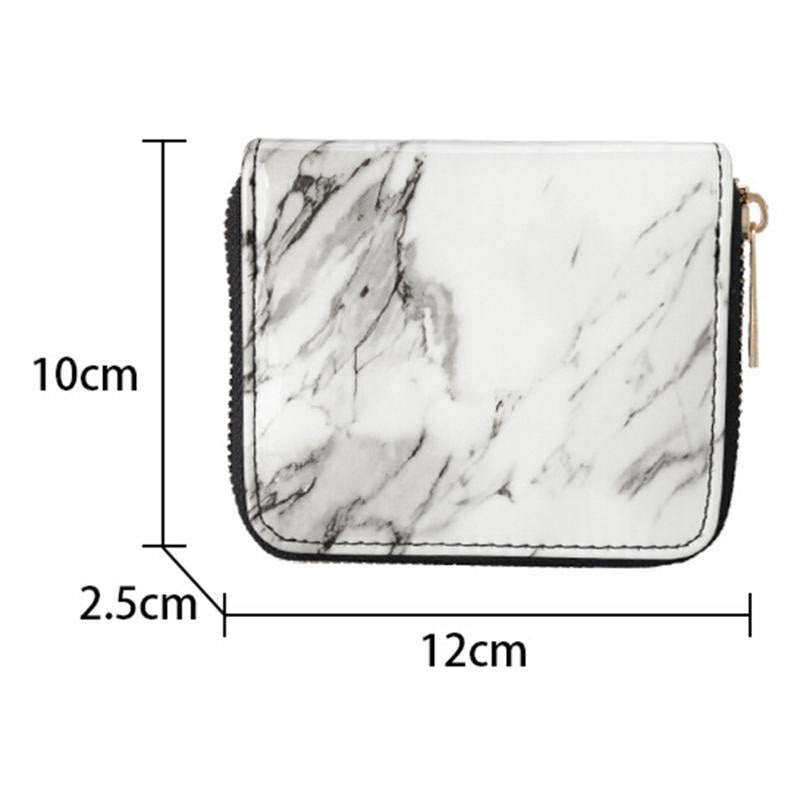 PU Leather Zipper Soft Square Small Purse Mssza