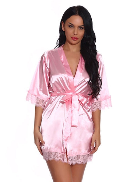 Pajamas Dress T Back 2 Piece Lace Lingerie Sleepwear Mssza