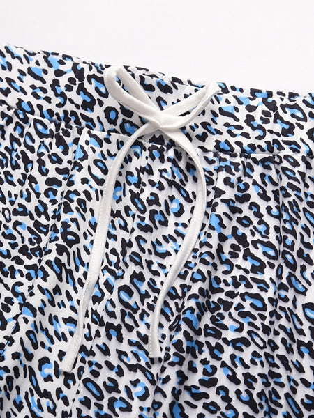 Pajamas Giraffe Print Turndown Collar Long Sleeves Polyester Lingerie Sleepwear Mssza