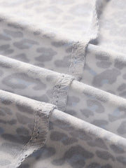 Pajamas Giraffe Print Turndown Collar Long Sleeves Polyester Lingerie Sleepwear Mssza
