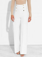 Pants High Waisted Straight Leg Long Pants Mssza