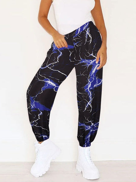 Pants Polyester Wrap Waist Tie Dye Harem Trousers Mssza