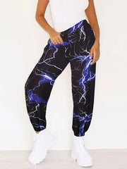 Pants Polyester Wrap Waist Tie Dye Harem Trousers Mssza