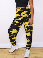 Pants Polyester Wrap Waist Tie Dye Harem Trousers Mssza