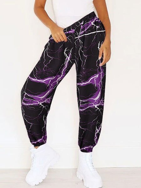 Pants Polyester Wrap Waist Tie Dye Harem Trousers Mssza
